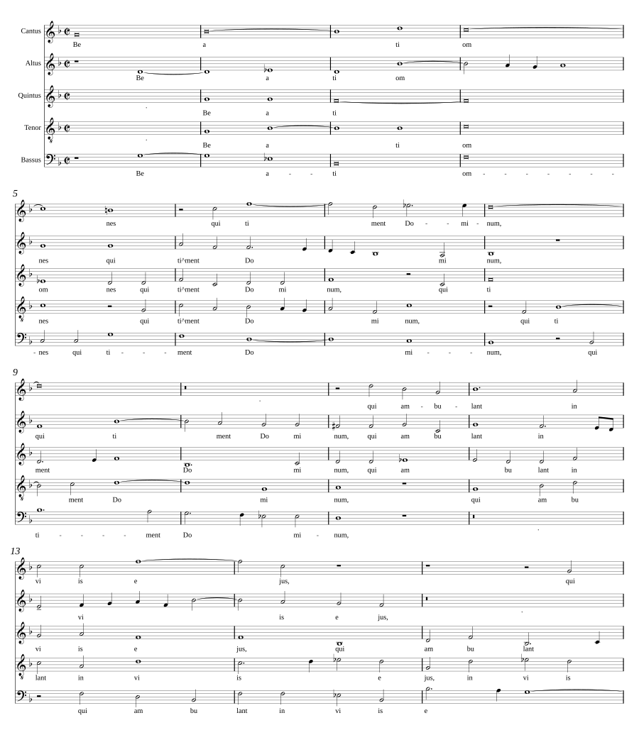 Beati omnes qui timent Dominum a5