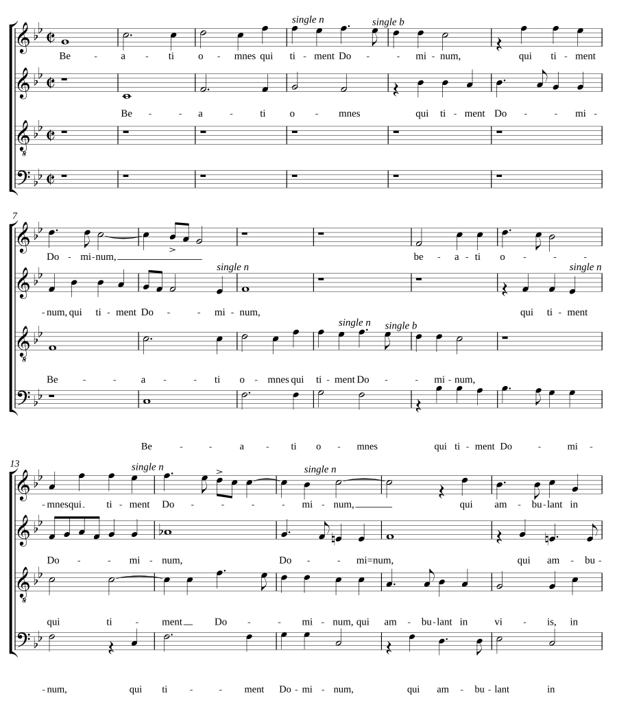 Beati omnes qui timent Dominum a 4