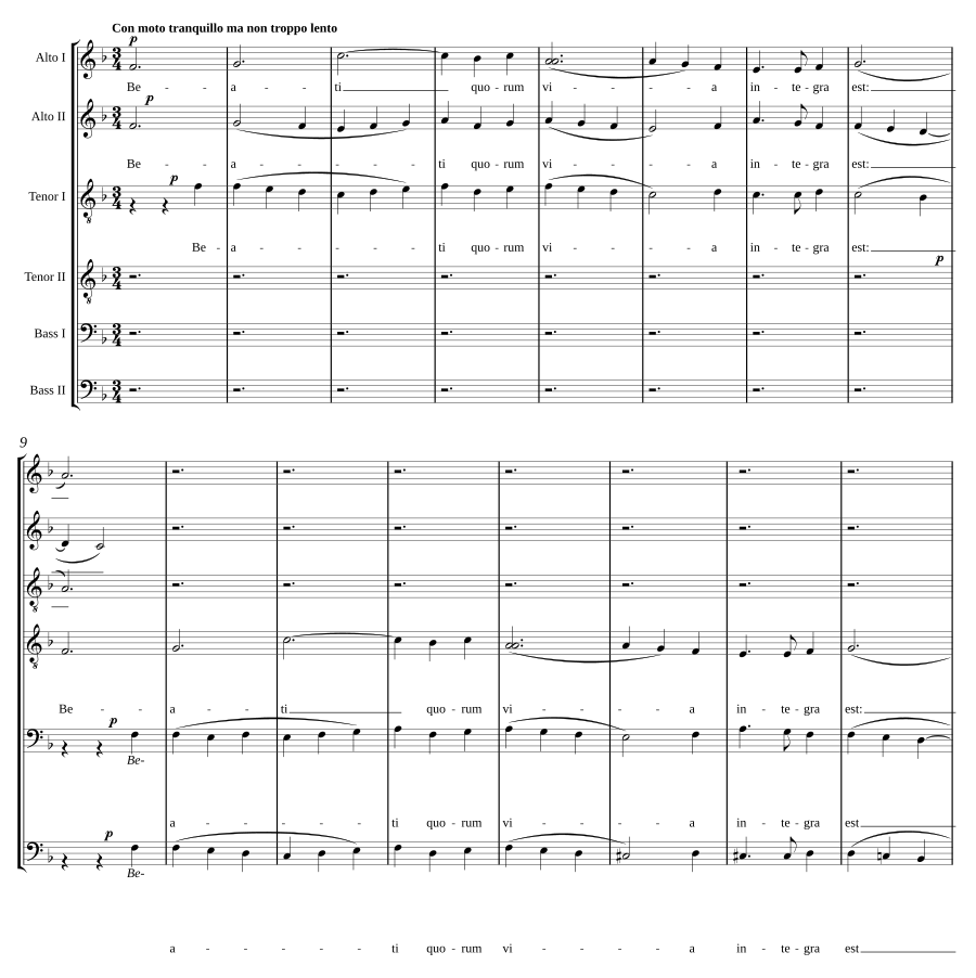 Beati quorum via, Op. 38, No. 3