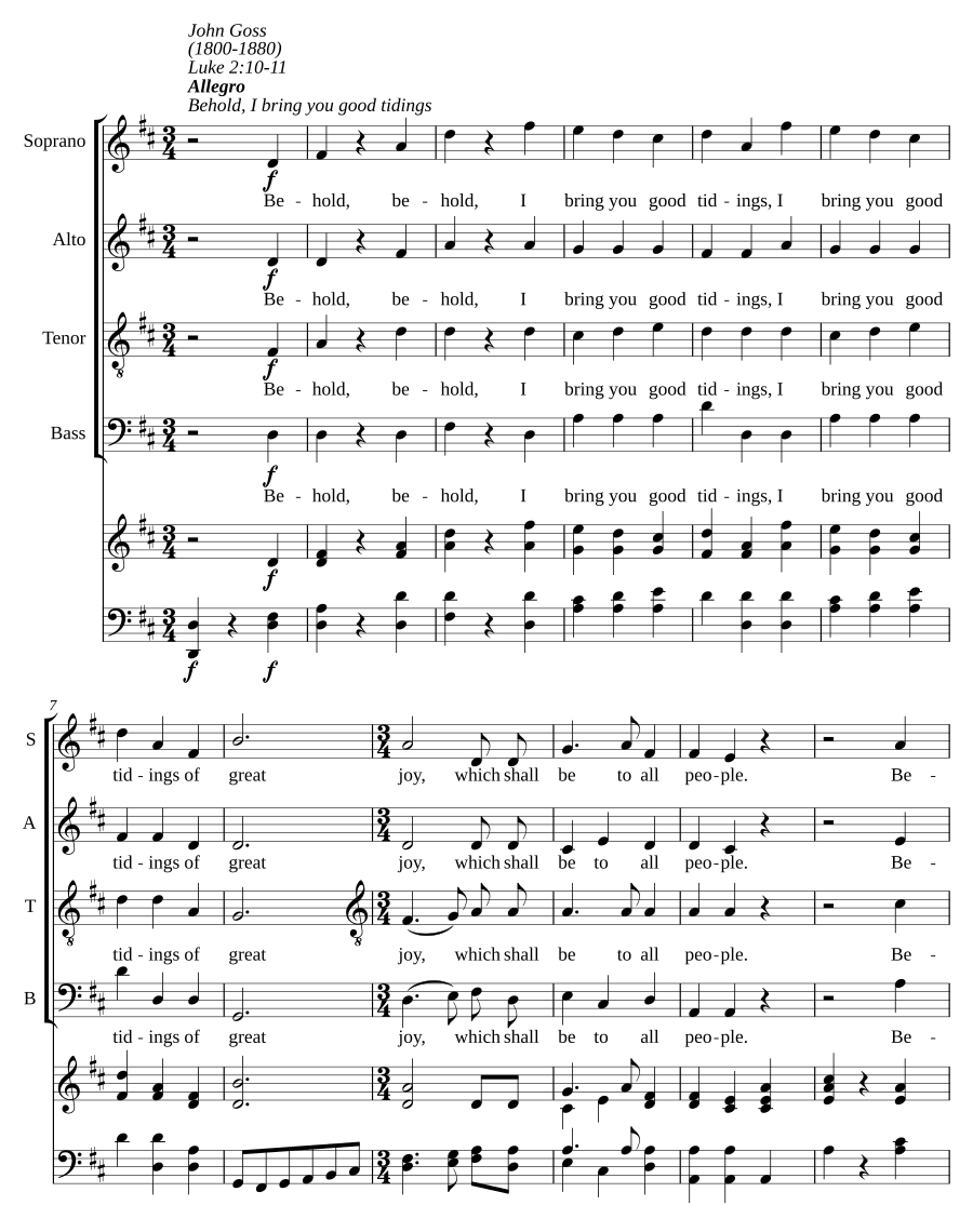 Behold, I bring you good tidings