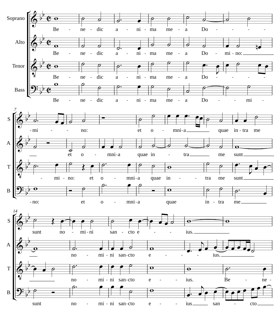 Benedic anima mea