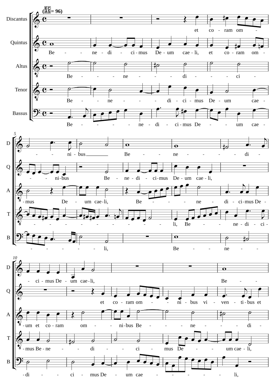 Benedicimus Deum caeli