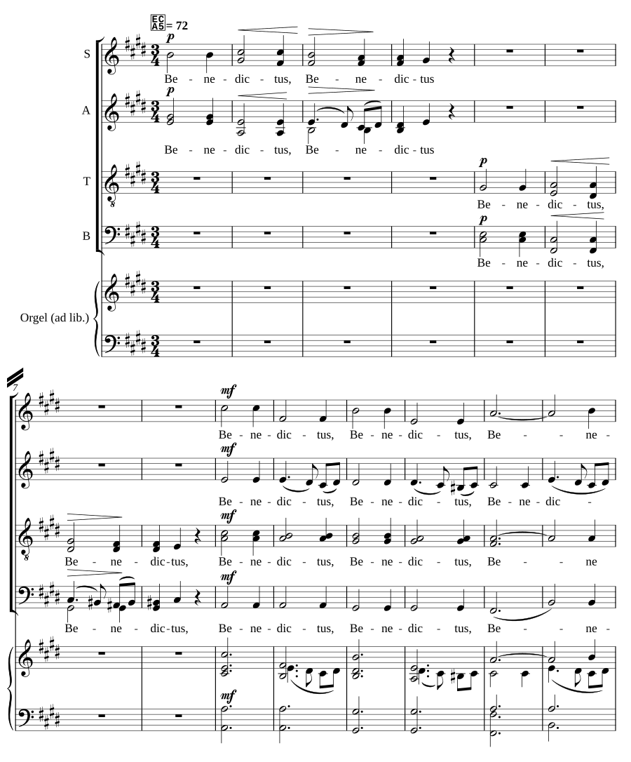 Benedictus (No. 5 from 'Andliga sånger')