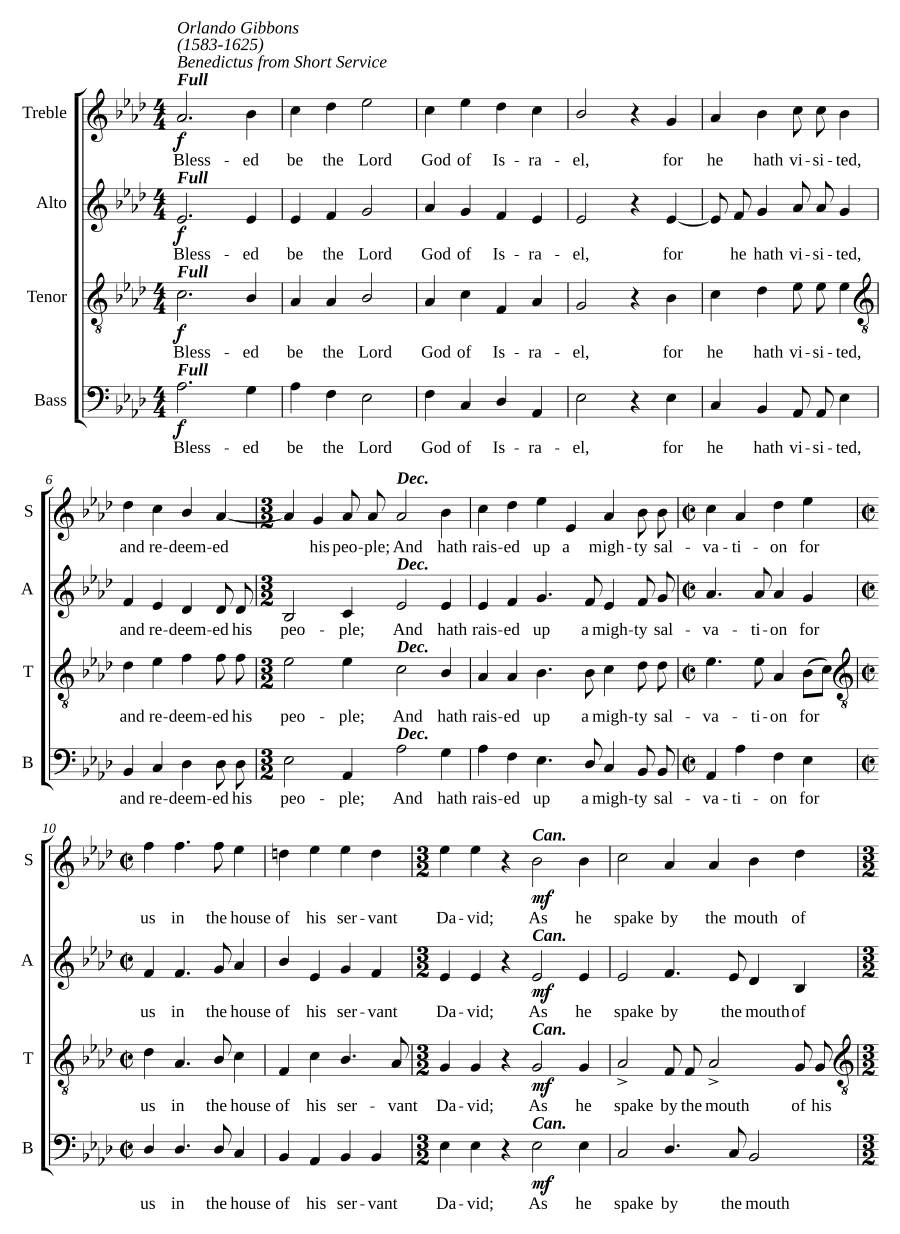 Benedictus (Short Service)