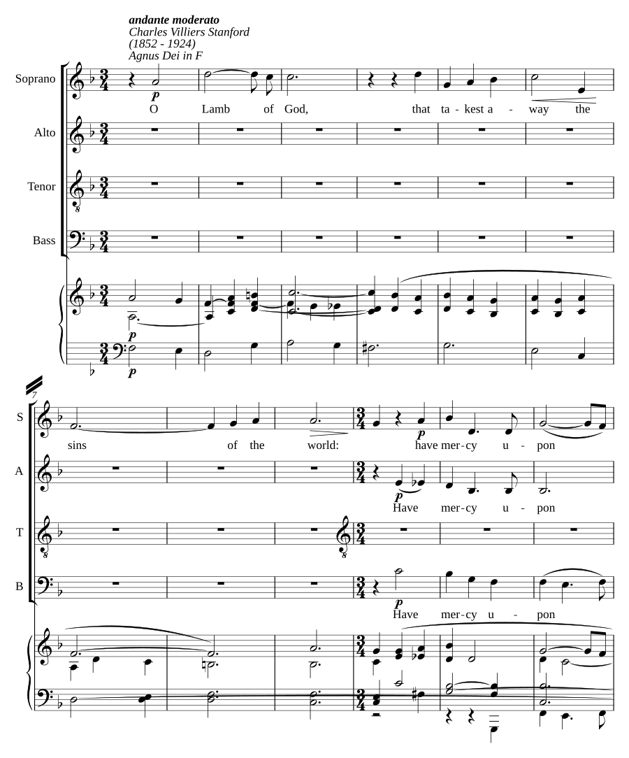 Benedictus and Agnus Dei in F