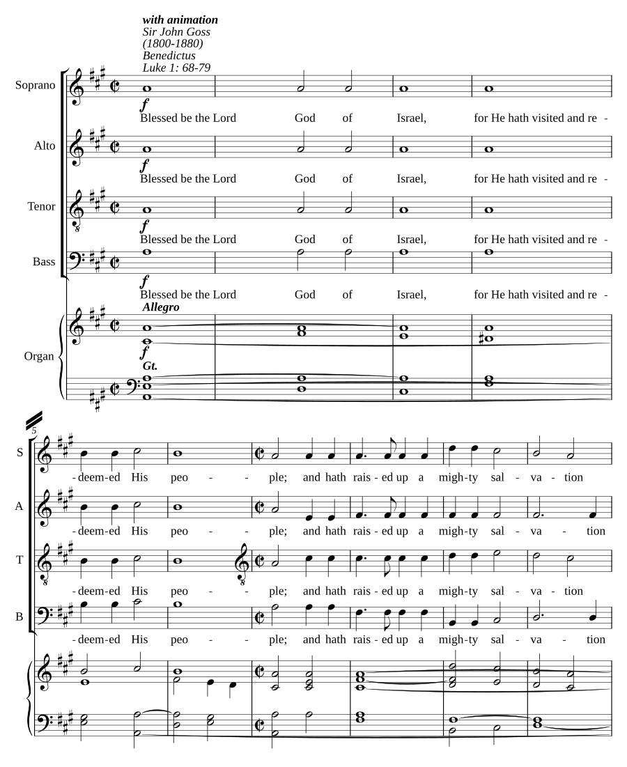 Benedictus in A