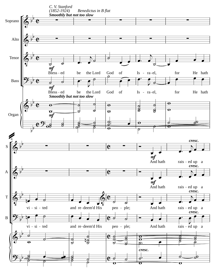 Benedictus in B flat, Op. 10, No. 3