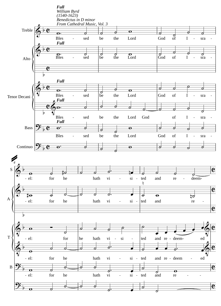Benedictus in D minor