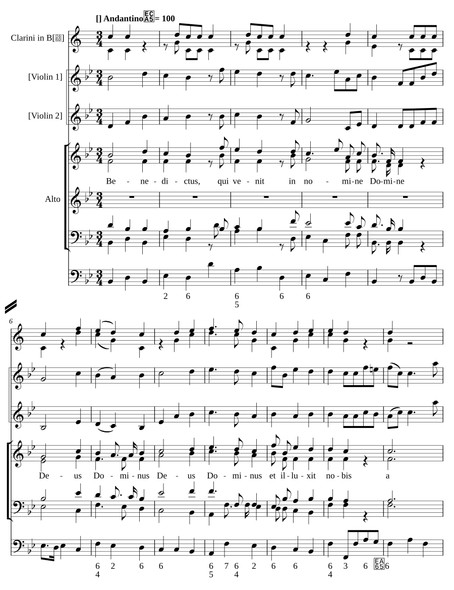 Benedictus qui venit, MH 391