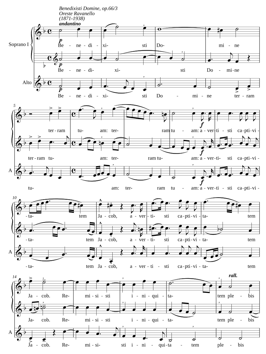 Benedixisti Domine, op. 66/3