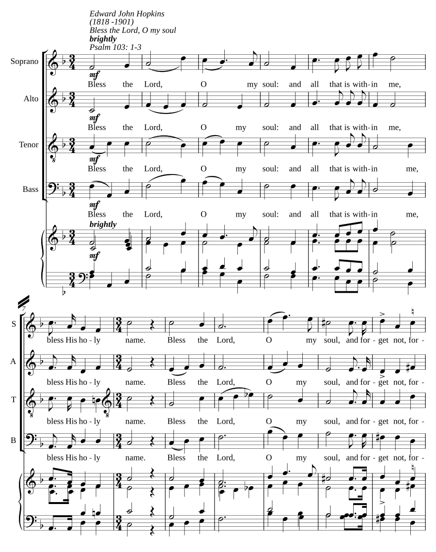 Bless the Lord, O my soul