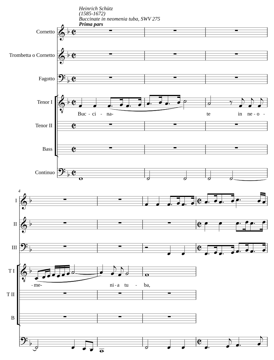 Buccinate in neomenia tuba, SWV 275