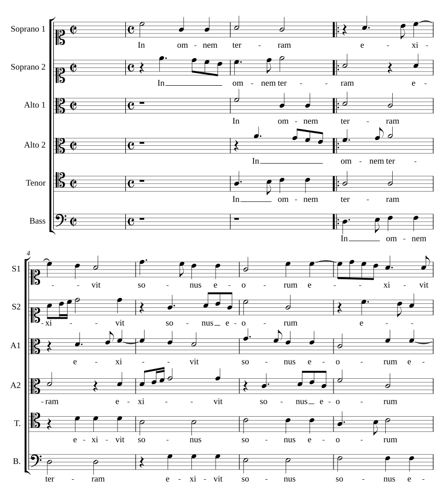 Canon triplex: In omnem terram exivit sonus eorum