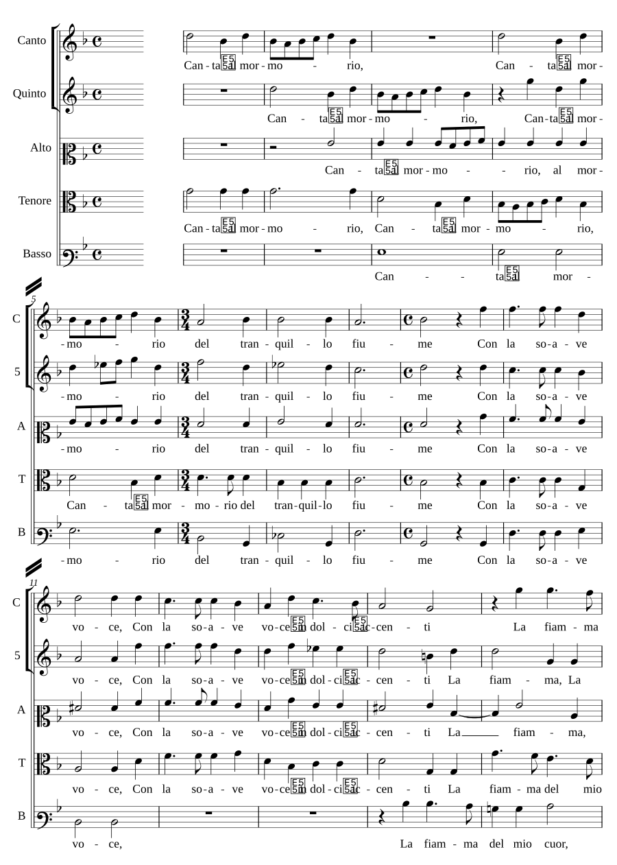 Canta al mormorio