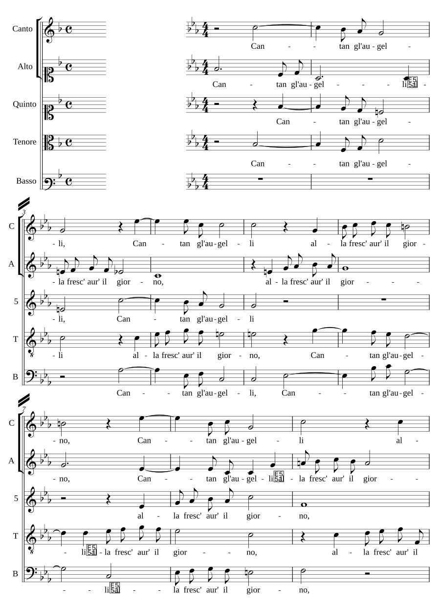 Cantan gl'augelli
