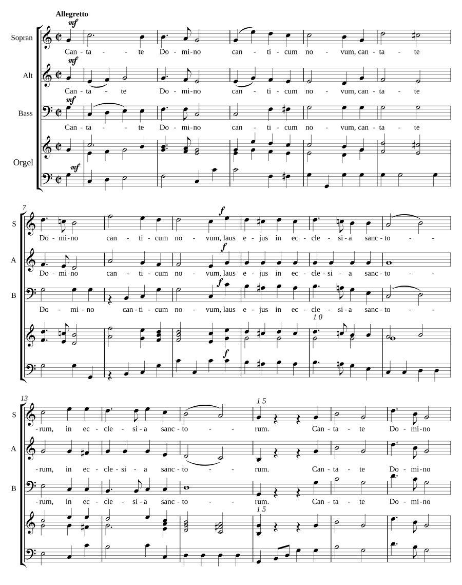 Cantate Domino, Op. 296, No. 6