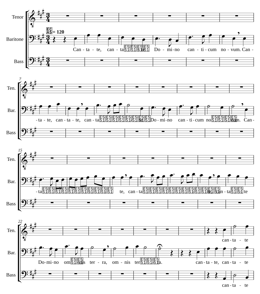 Cantate Domino, S. 55