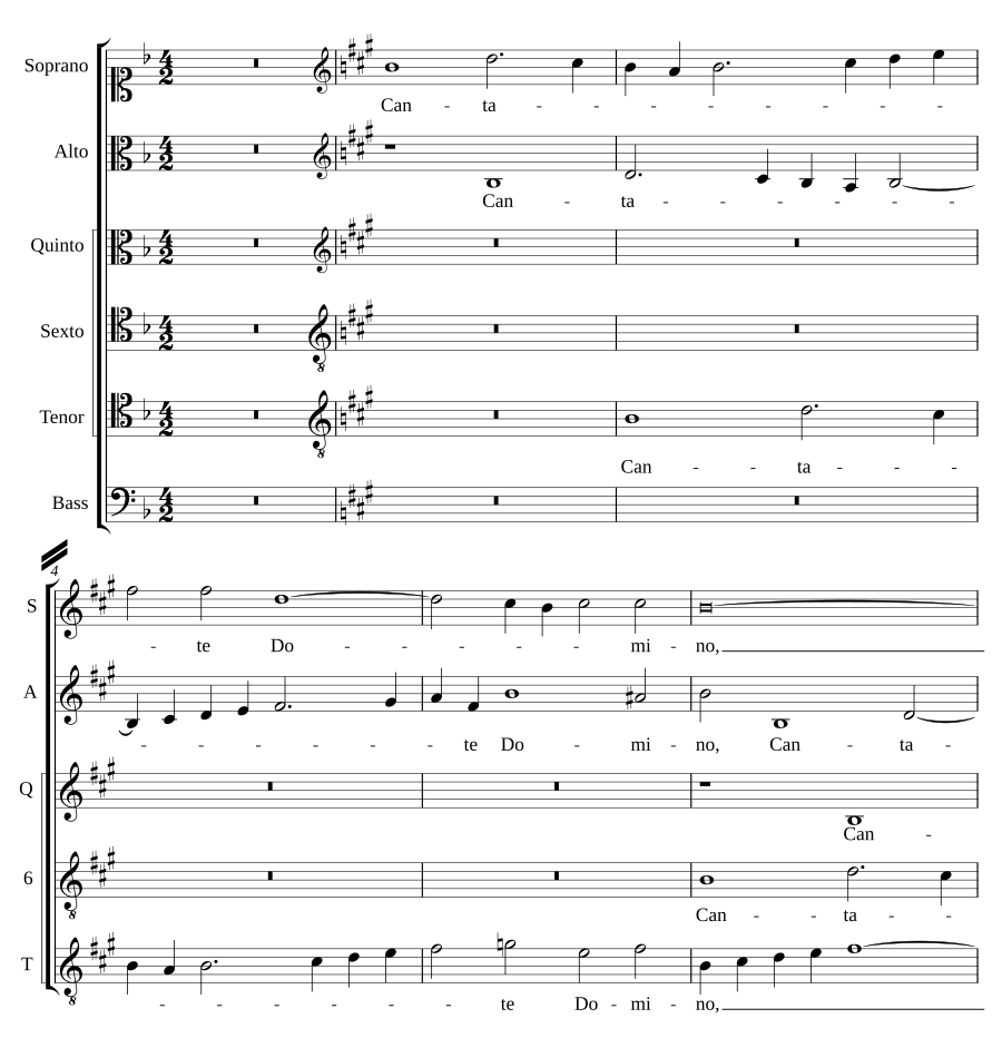 Cantate Domino a 6