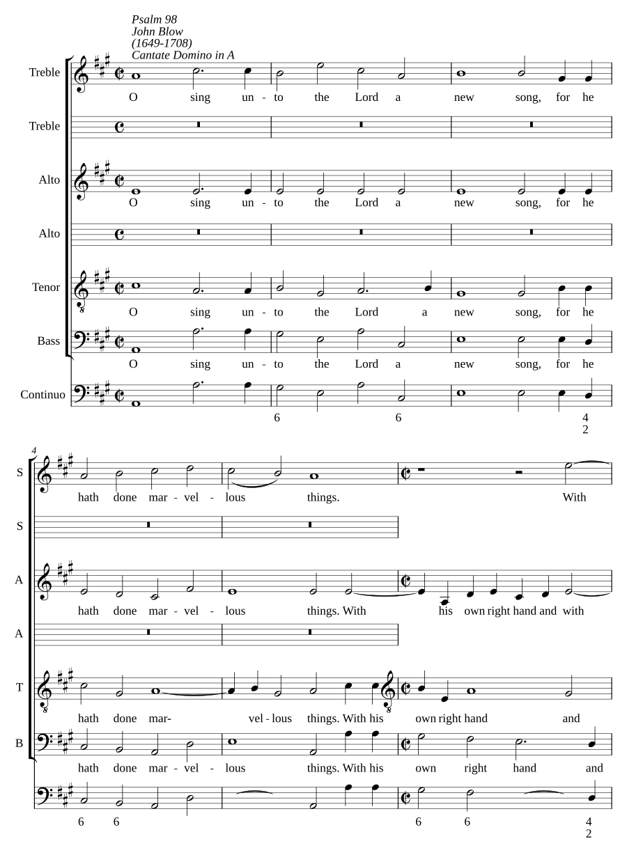 Cantate Domino in A
