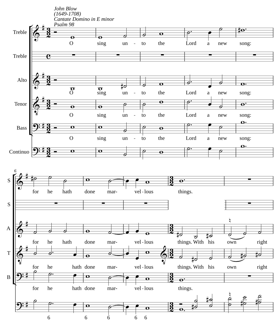 Cantate Domino in E minor