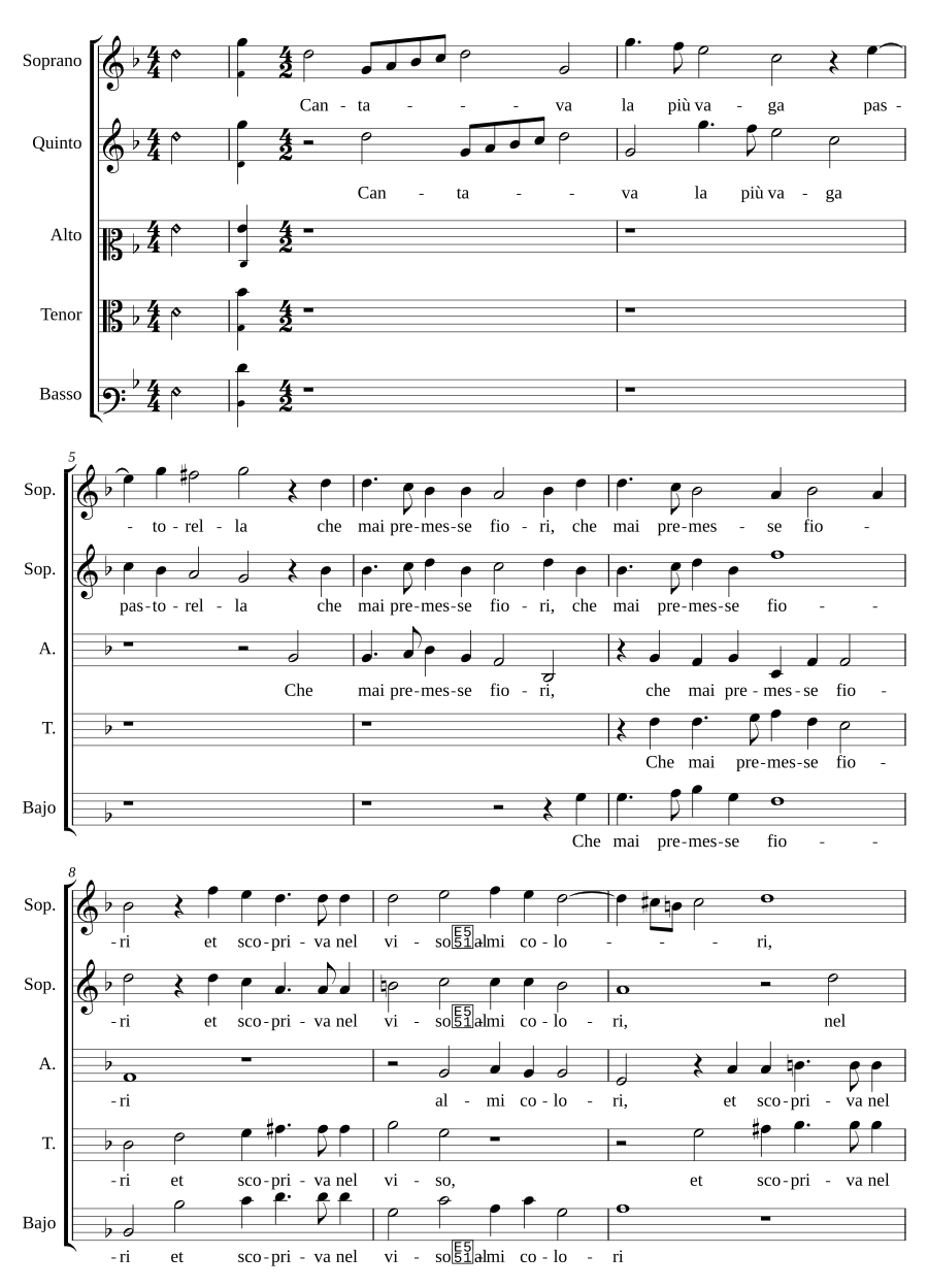 Cantava la più vaga pastorella