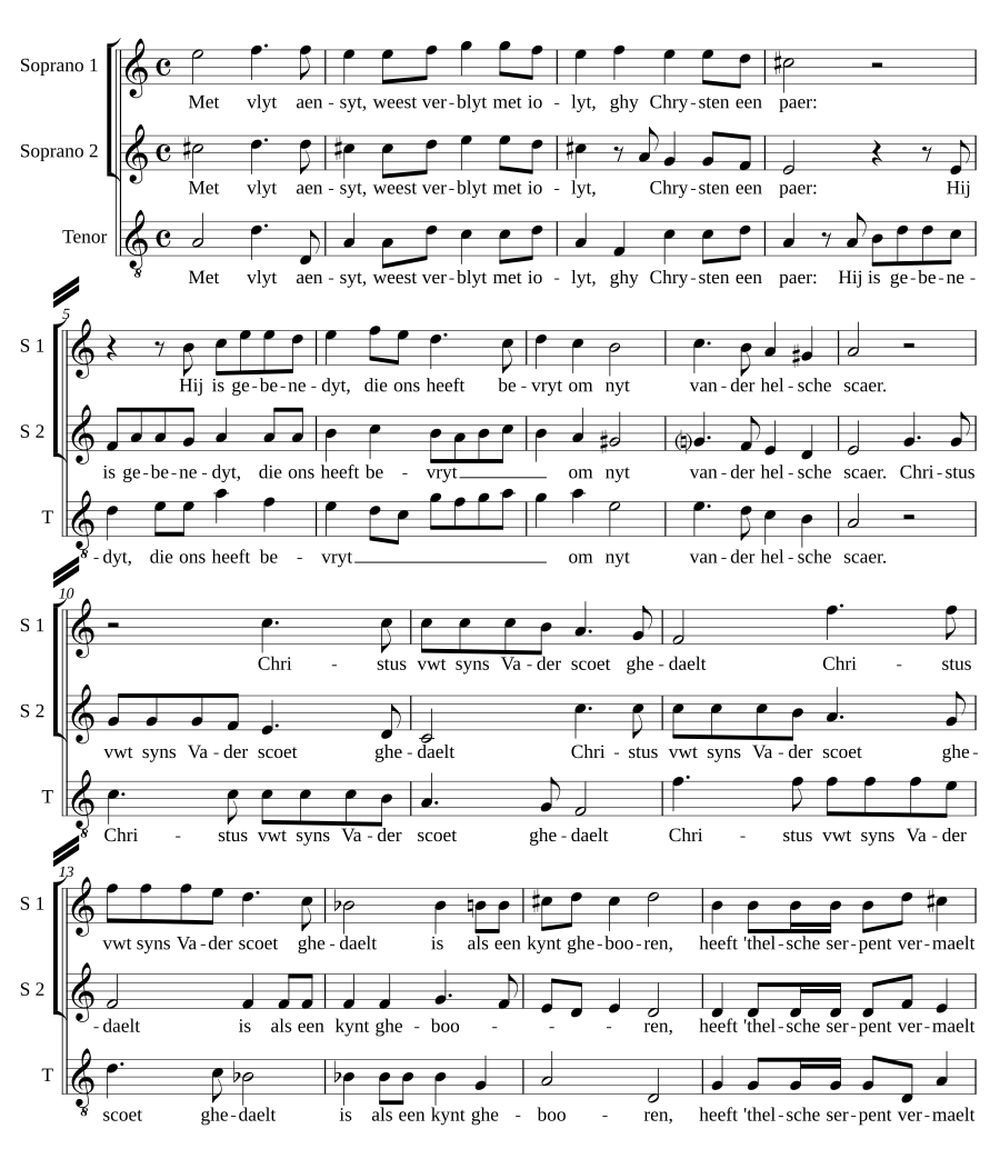 Cantilena Belgica "Met vlyt aensyt"