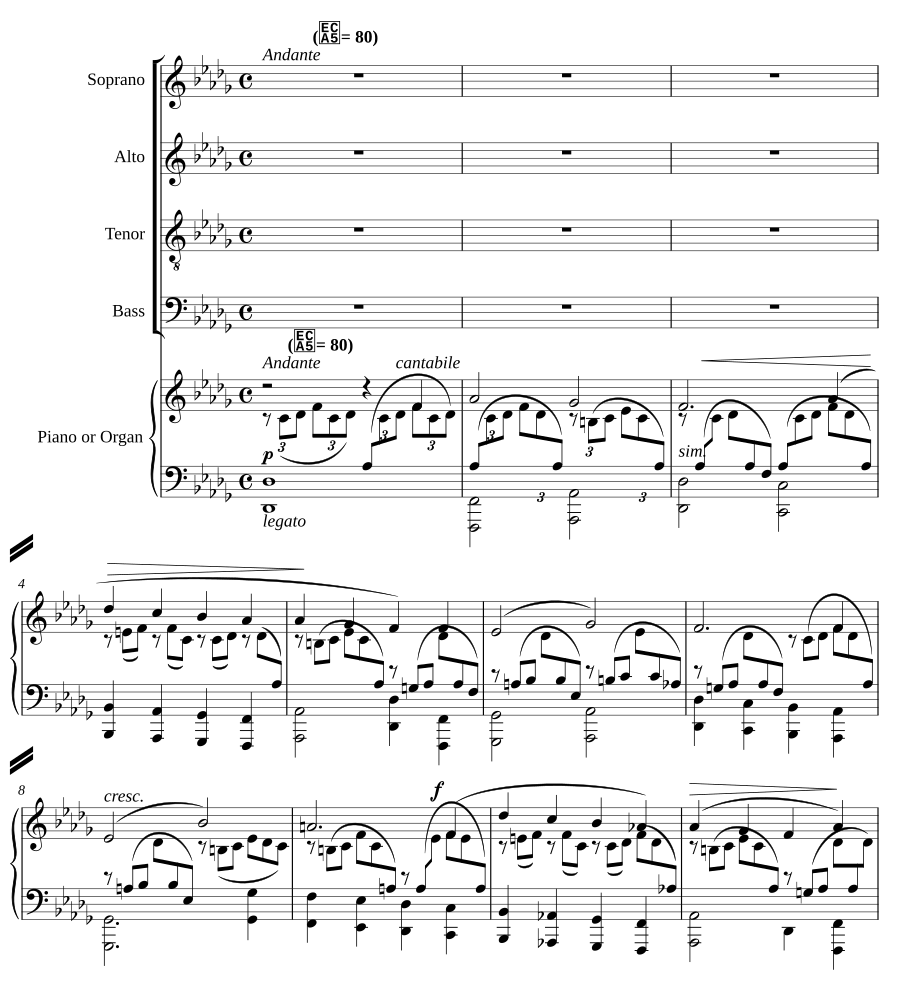 Cantique de Jean Racine, Op. 11