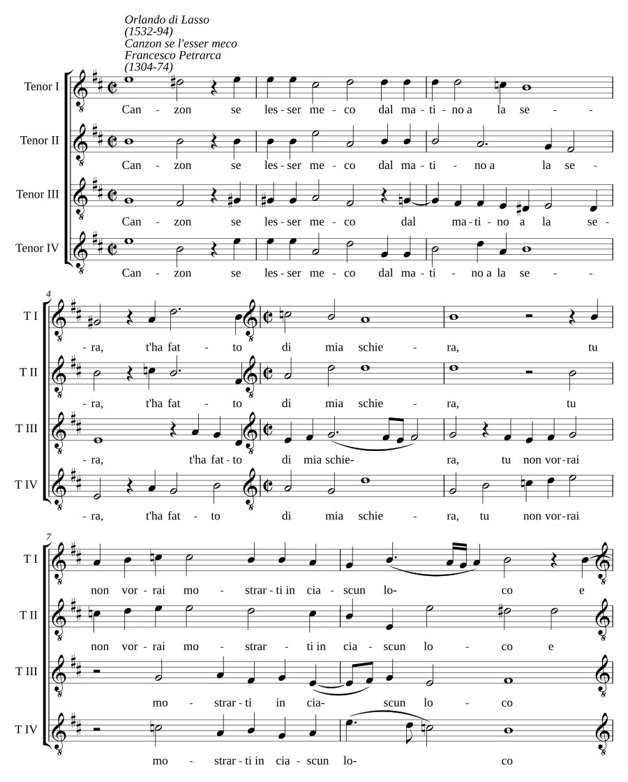Canzon, se l'esser meco