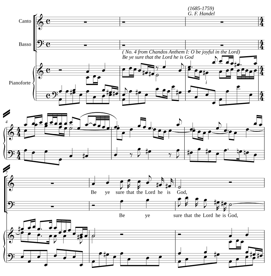 Chandos Anthem No. 1: No. 4 - Be ye sure that the Lord he is God