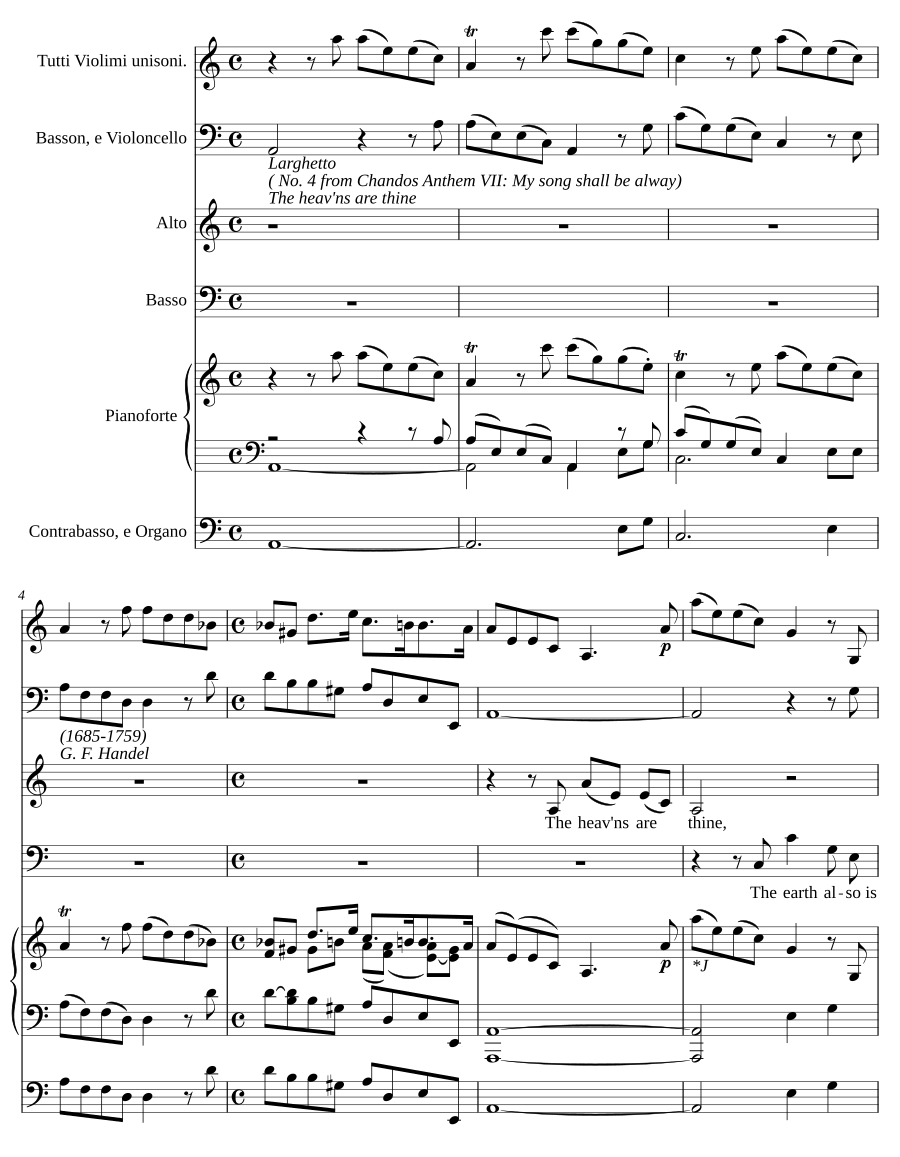 Chandos Anthem No. 7: No. 4 - The Heavens are thine
