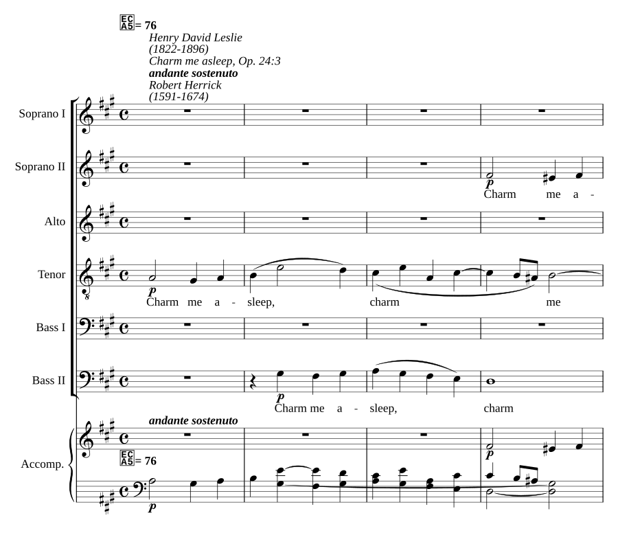 Charm me asleep, op.24:3
