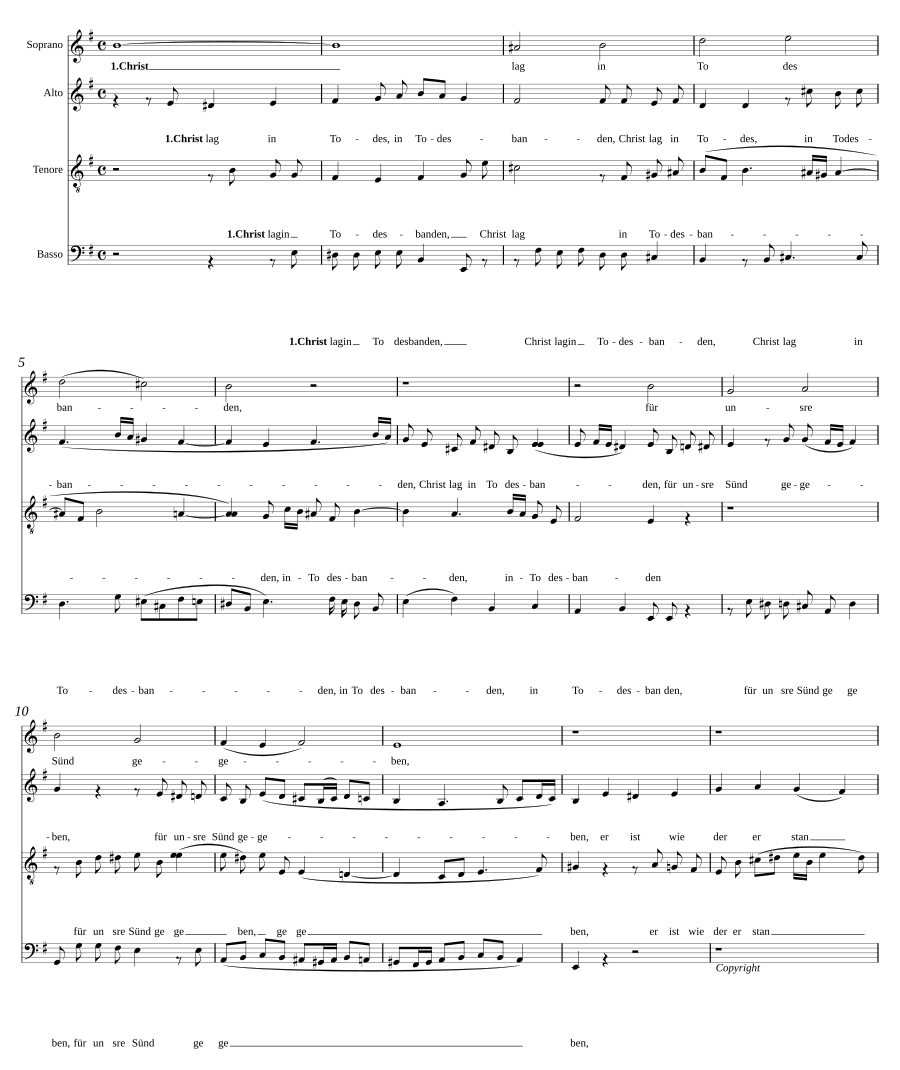 Christ lag in Todesbanden, BWV 4