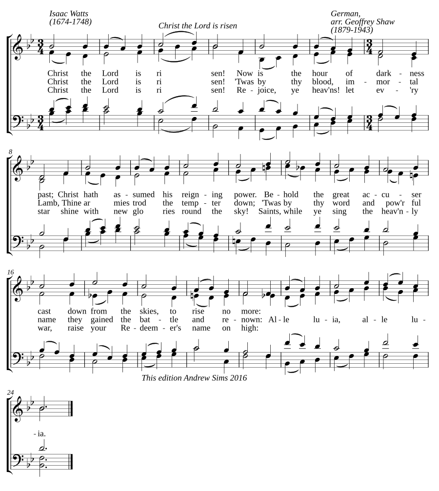 Christ the Lord is risen