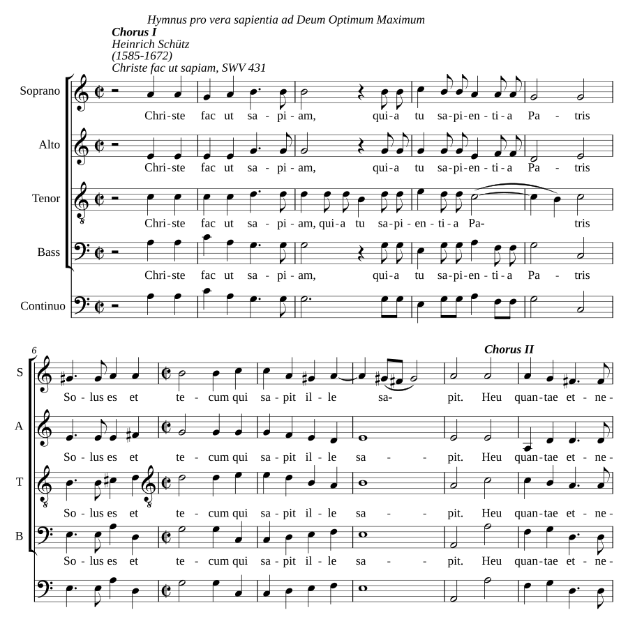 Christe fac ut sapiam, SWV 431