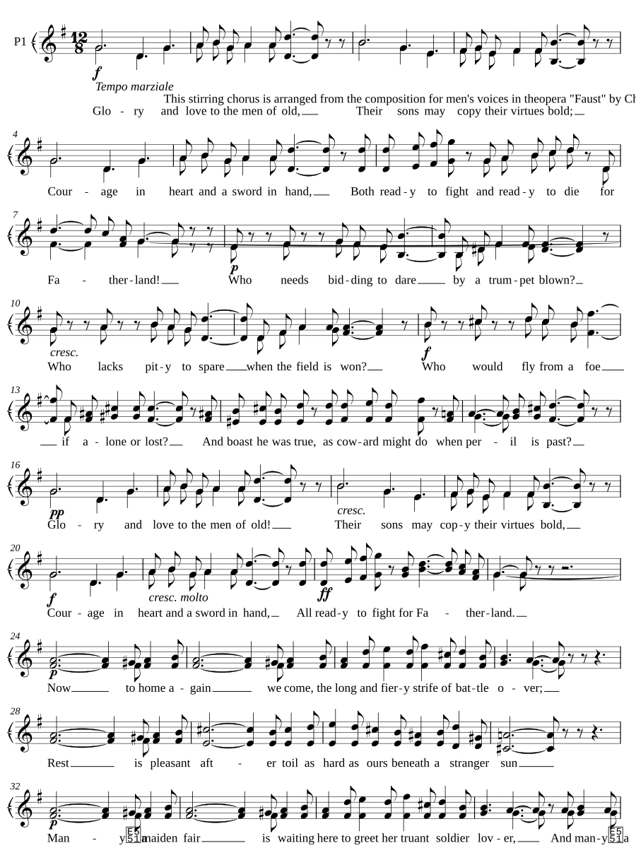 Chœur des soldats (from Faust)