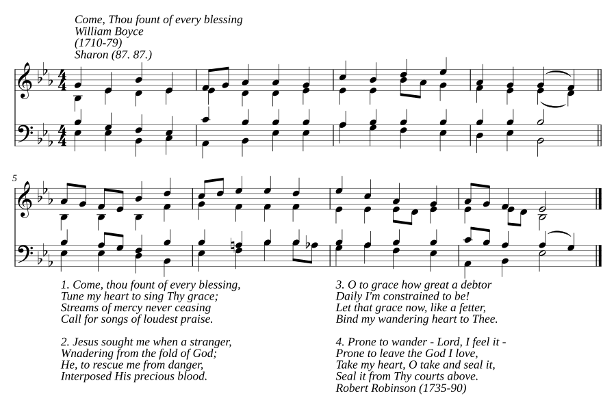 Come, Thou fount of every blessing