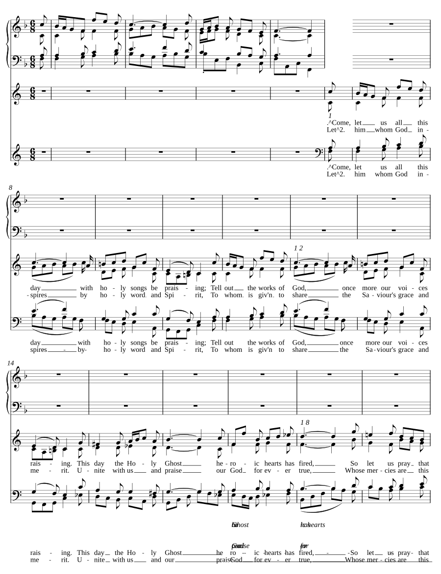 Come, let us all this day, BWV 479
