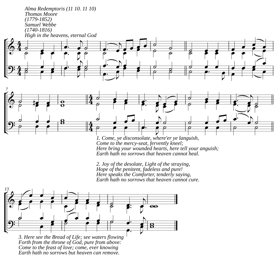 Come, ye disconsolate