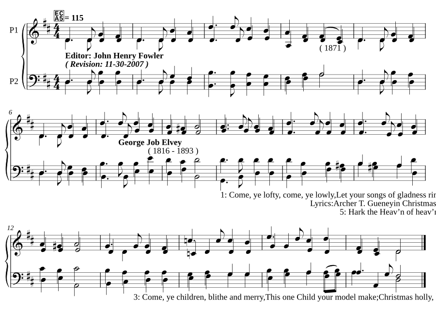 Come, ye lofty