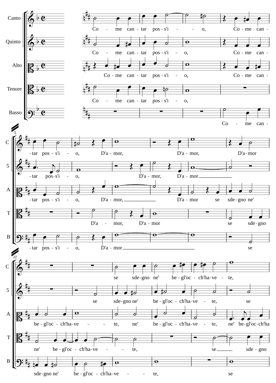 Come cantar poss' io