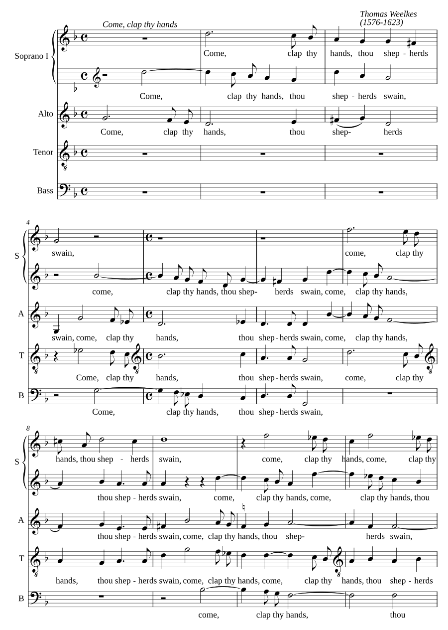 Come clap thy hands
