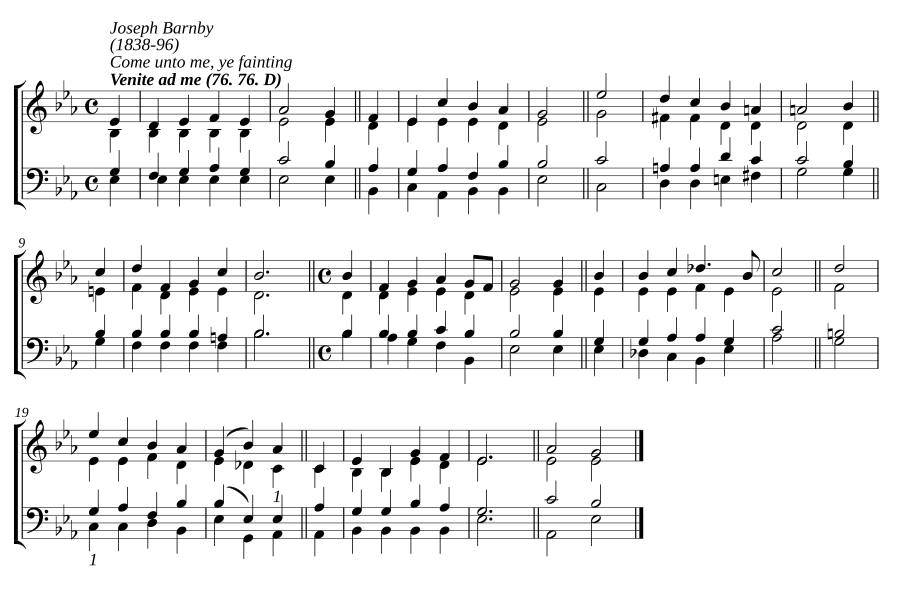 Come unto me, ye fainting
