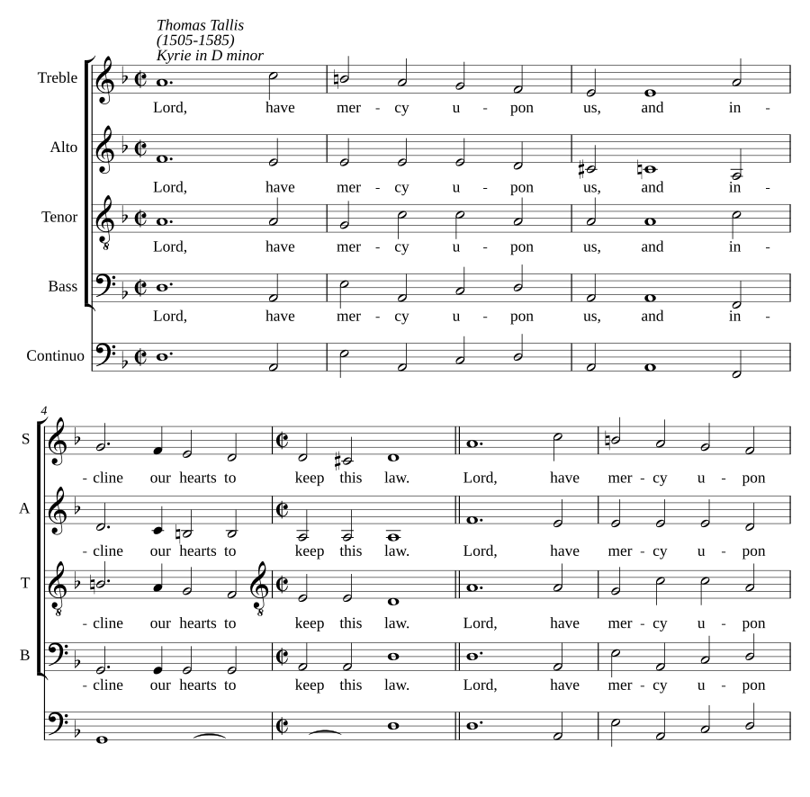 Communion service in D minor