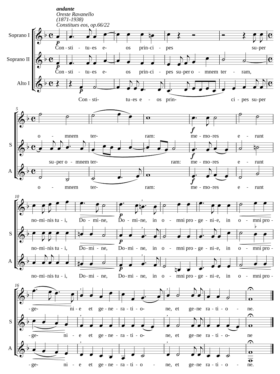 Constitues eos, op. 66/22