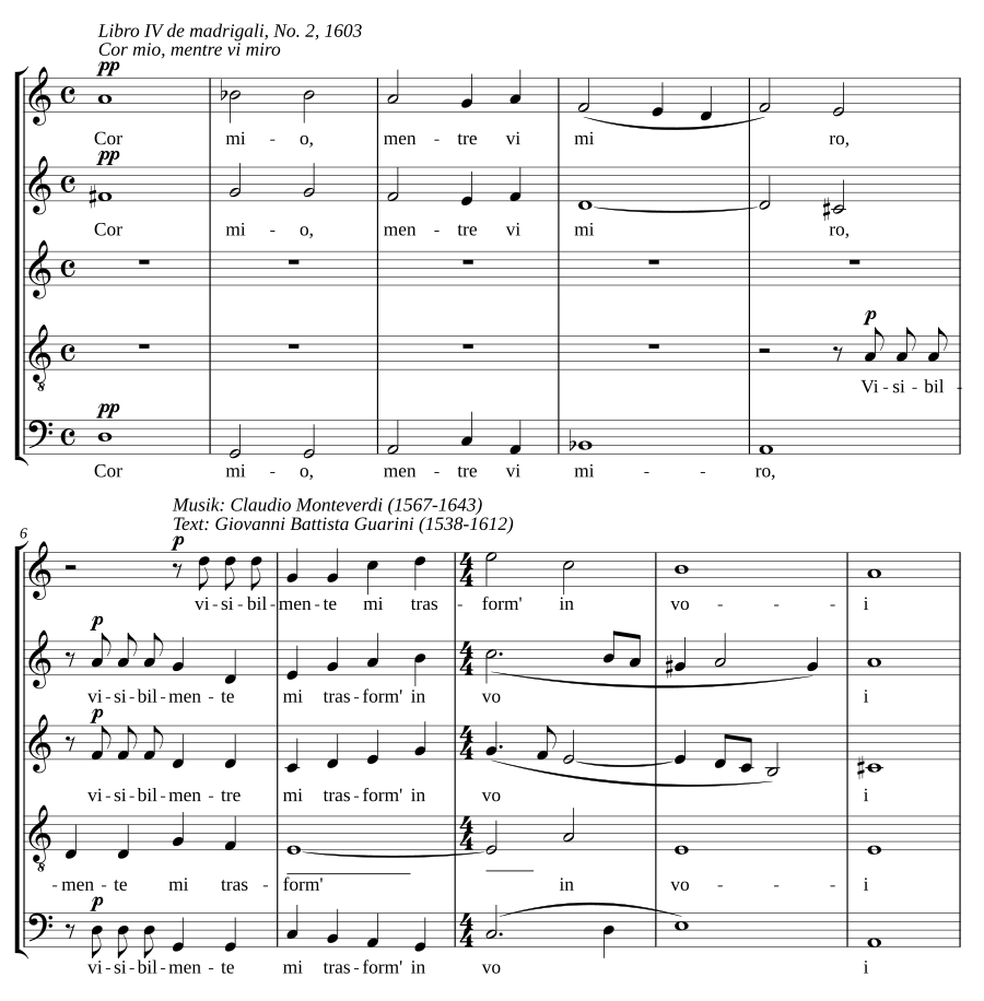 Cor mio, mentre vi miro