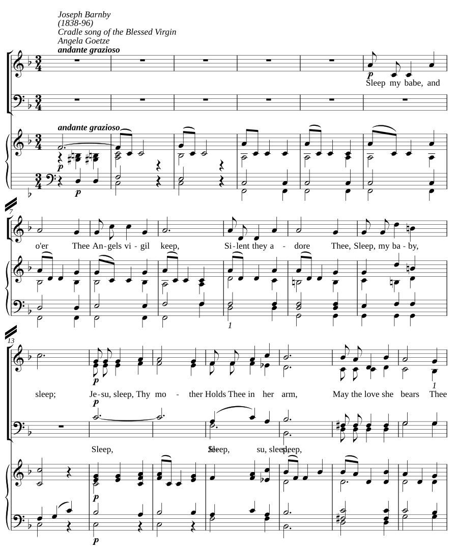 Cradle song of the Blessed Virgin