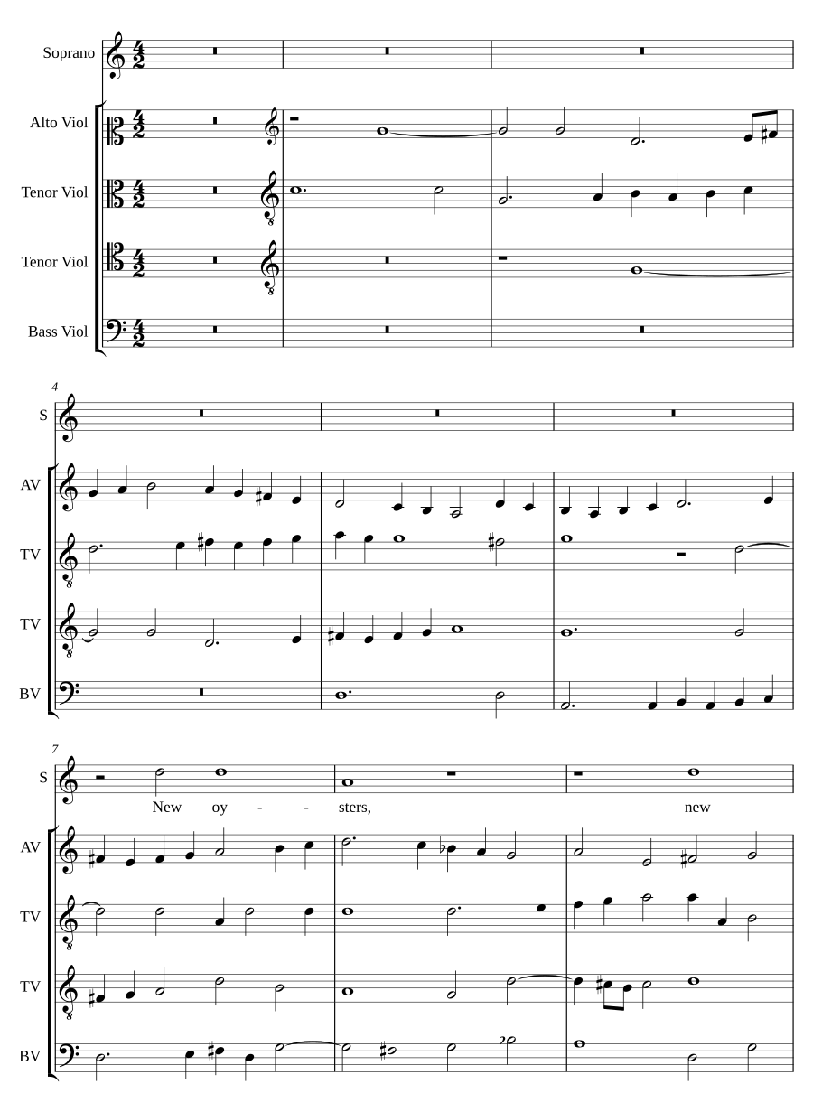 Cries for Voices and Viols