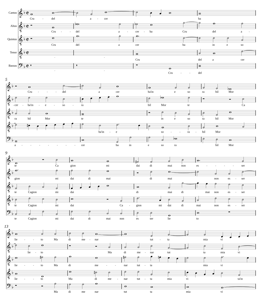 Crudel, acerba, inesorabil Morte