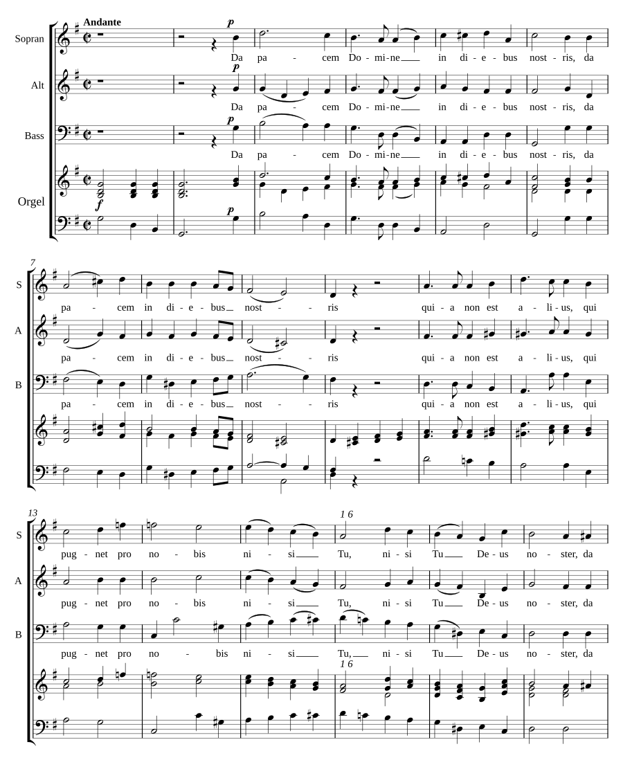 Da pacem Domine, Op. 296, No. 1