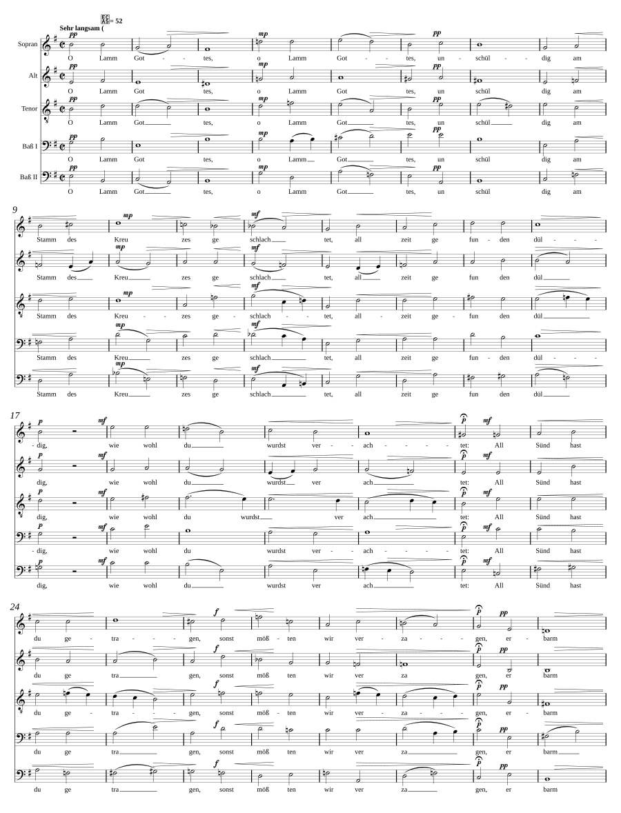 Das Agnus Dei, Op. 138, No. 6